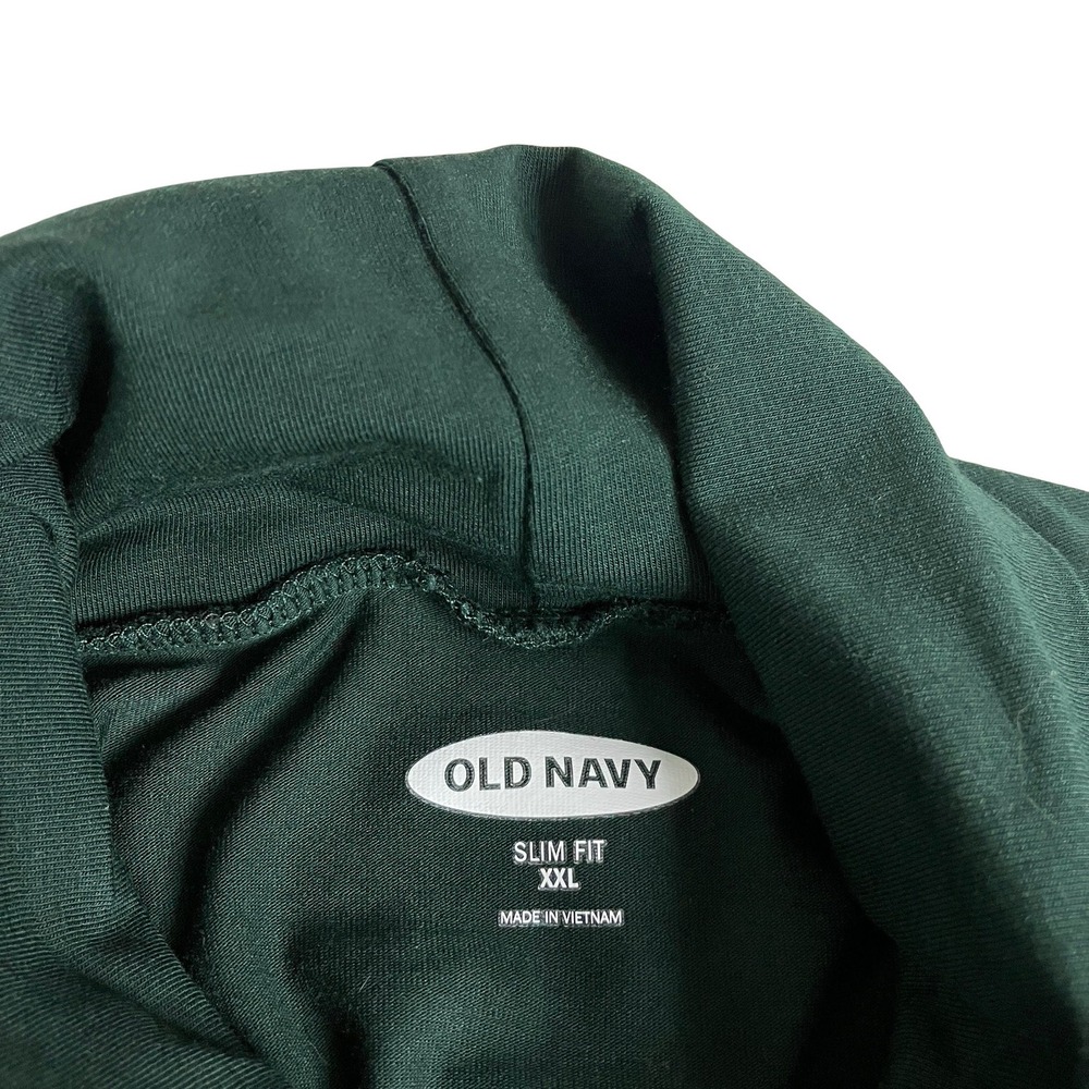 Old Navy Turtleneck Top Womens XXL Slim Fit Green Long Sleeve Layering Stretch - Picture 6 of 12